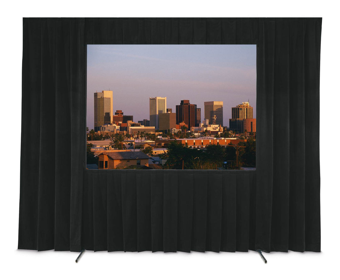 Da-Lite Heavy Duty Fast-Fold Deluxe and Truss Drapery Presentation Kit, 162" x 288" Black Drapes - Truss