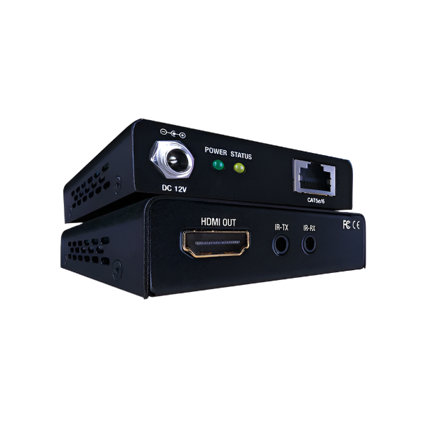 EVOLUTION Ultra Slim Hdmi Over Single Cat5e/Cat6 Extender With Poe 165' /50m