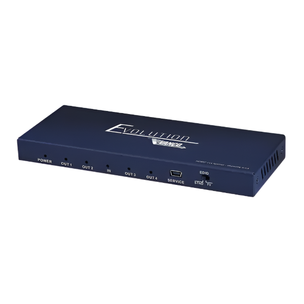 EVOLUTION Slim Hdmi 1x4 4k Splitter 4k/60hz Hdr Hdcp2.2