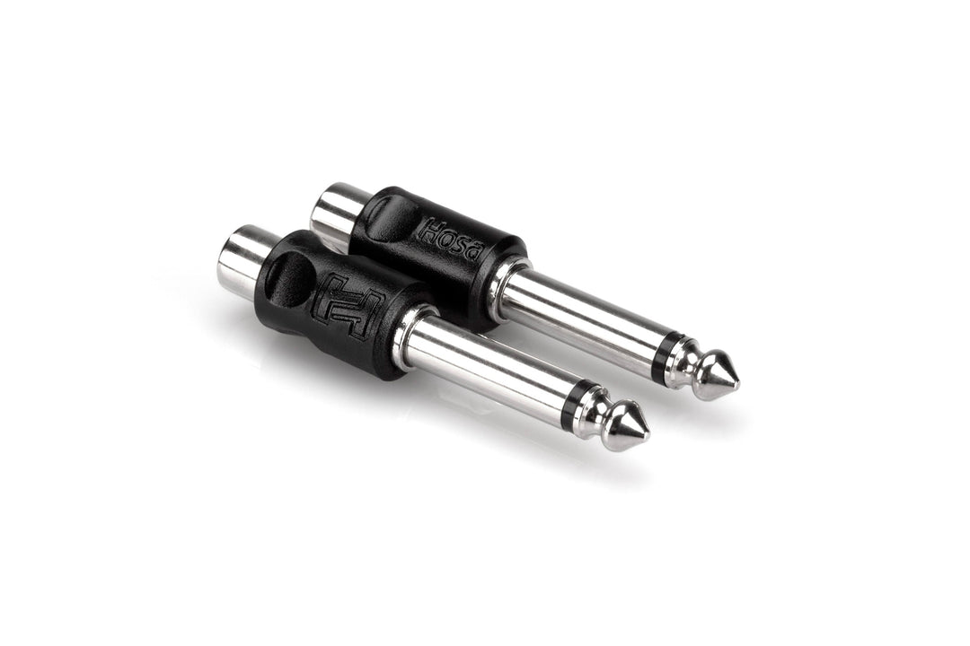 HOSA Adaptors RCA To 1/4" TS 2 Pc
