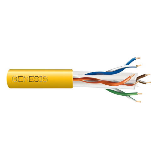 GENESIS Cat6 Plus 23g Riser 1000' Box Blue