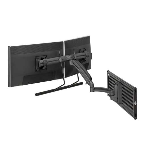 Chief Kontour™ K1S Dynamic Slatwall Mount, Dual Monitor Array - K1S22HB