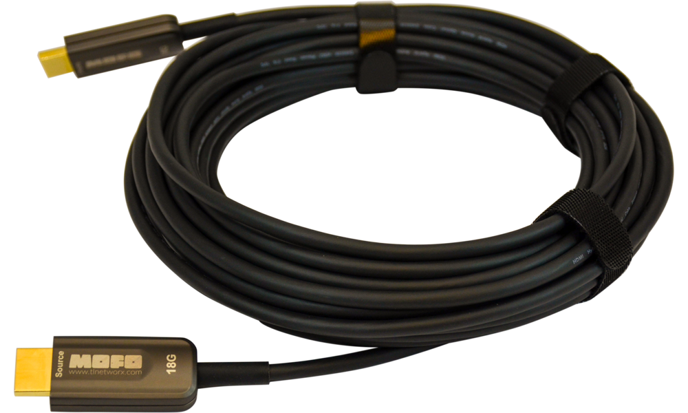 TECHLOGIX 33' 10M MOFO 4K HDMI Cable Fiber 2.0 18gbps Plenum 4K@60hz