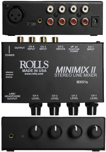 ROLLS Mini Mix Ii 2 1/4" & 3 Rca Mixer