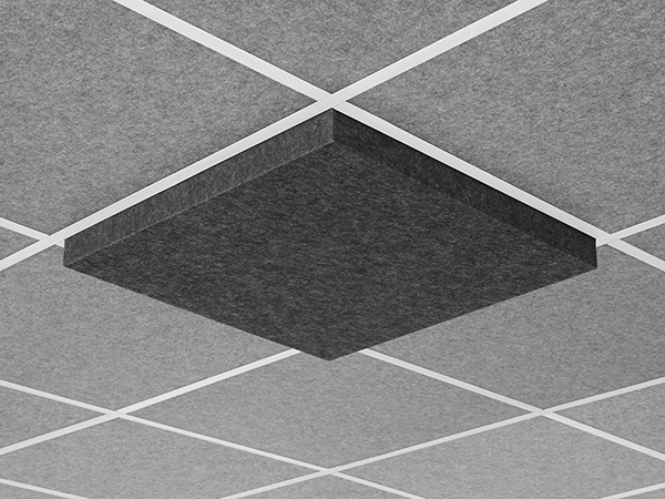 Middle Atlantic Nivo™ Acoustic Ceiling Tile with 2 inch Drop Profile in Silver Gray, 2 inch Drop, 15/16" Layin