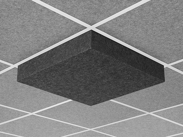 Middle Atlantic Nivo™ Acoustic Ceiling Tile with 4 inch Drop Profile in Silver Gray, 4 inch Drop, 15/16" Layin