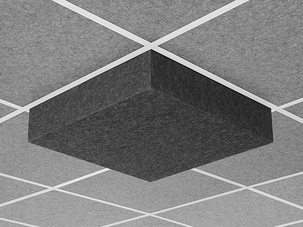 Middle Atlantic Nivo™ Acoustic Ceiling Tile with 5 inch Drop Profile in Silver Gray, 5 inch Drop, 9/16" Layin