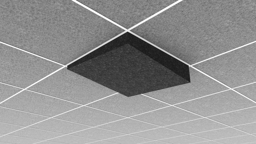 Middle Atlantic Ori® Acoustic Ceiling Tile in Silver Gray, Dynamic Slope 1, 9/16" Layin