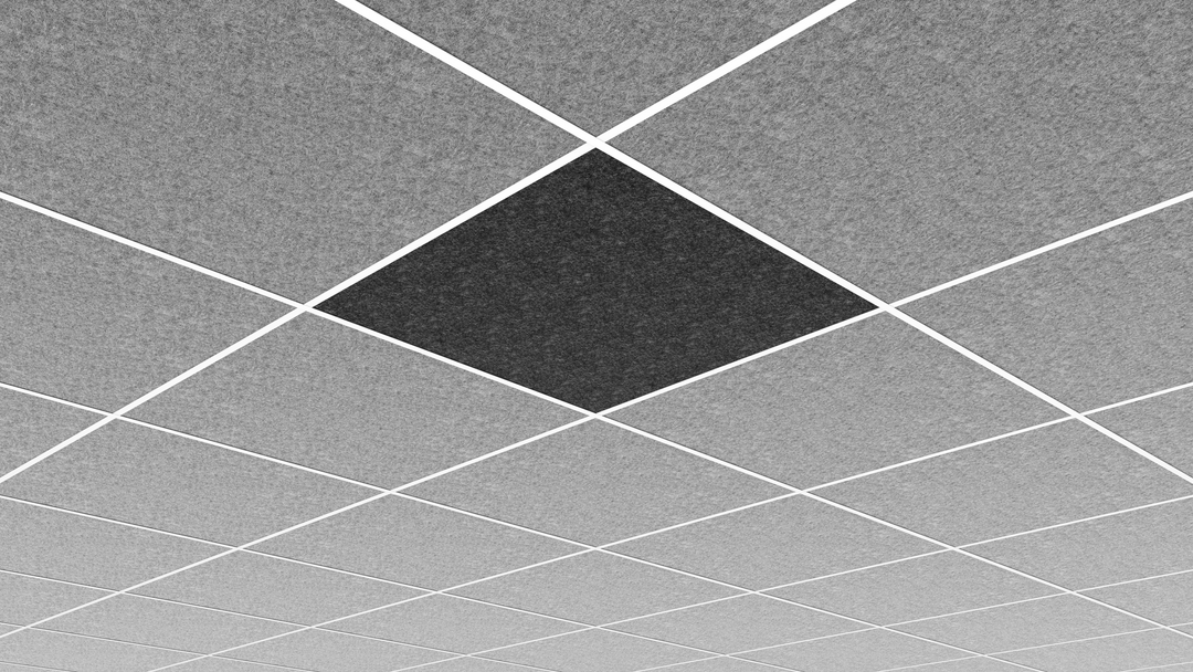 Middle Atlantic Ori® Acoustic Ceiling Tile in Silver Gray, Plain Profile, 9/16" Layin