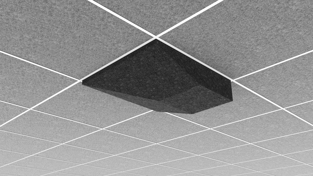 Middle Atlantic Ori® Acoustic Ceiling Tile in Silver Gray, Plateau 2, 9/16" Layin