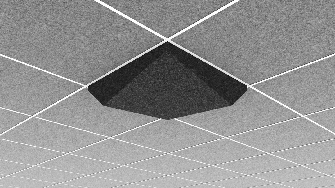 Middle Atlantic Ori® Acoustic Ceiling Tile in Silver Gray, Valley 2, 15/16" Layin