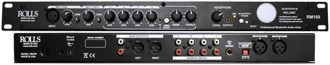 ROLLS Professional Bluetooth 6 Ch. Mixer