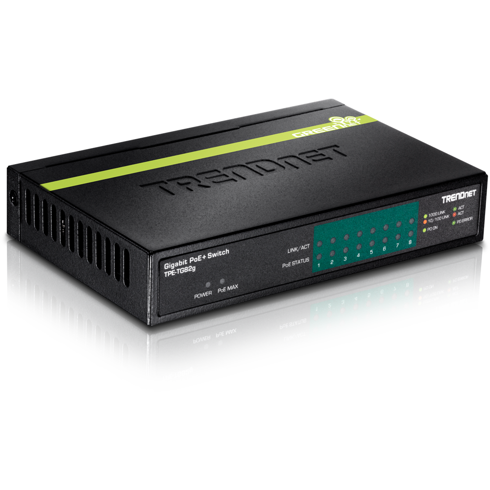 TRENDNET 8-Port Gigabit Poe+ Switch (61w)