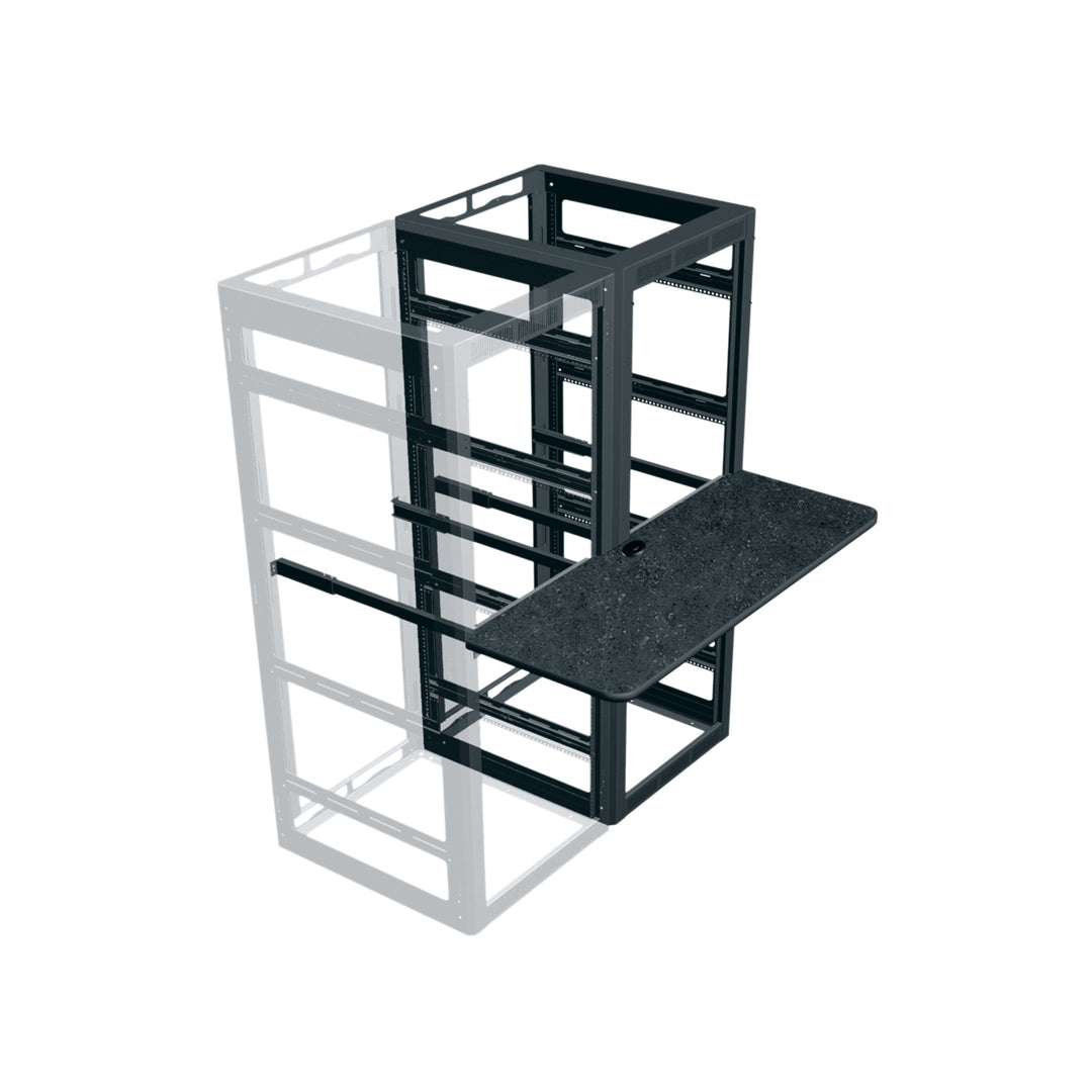 Middle Atlantic 18 Inch Deep Writing Shelf For 26 Inch Deep Racks, 2 Bay