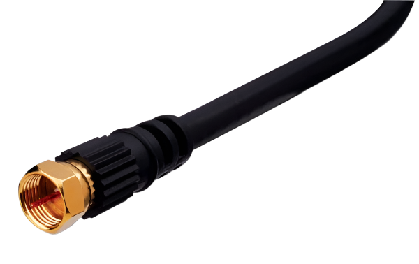 VANCO RG6 F Type Plug To F Type Plug Coaxial Cable 6' White Bulk