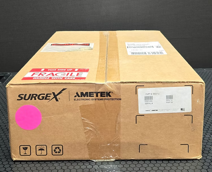 SurgeX SEQ-1U 8 Outlet Sequencing Surge Eliminator w/ Remote, Key Lock (B-Stock)