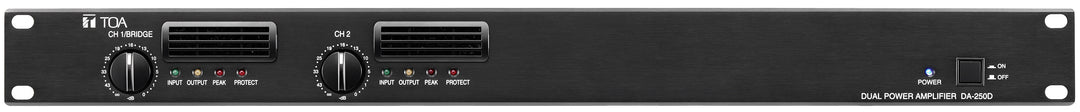TOA Digital Power Amplifier- 2x 250 W @ 70v- 1x 500 W Bridged @ 140v (1u)