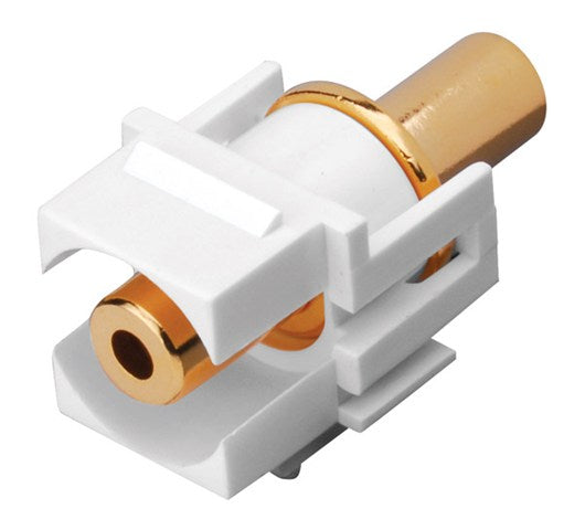 VANCO 3.5mm Keystone Inserts- 3.5mm Jack To 3.5mm Jack White