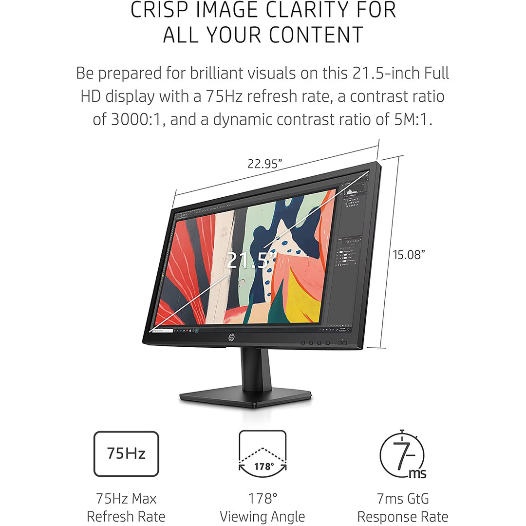 HP V222vb 21.5-Inch Full HD Monitor (OPEN BOX)
