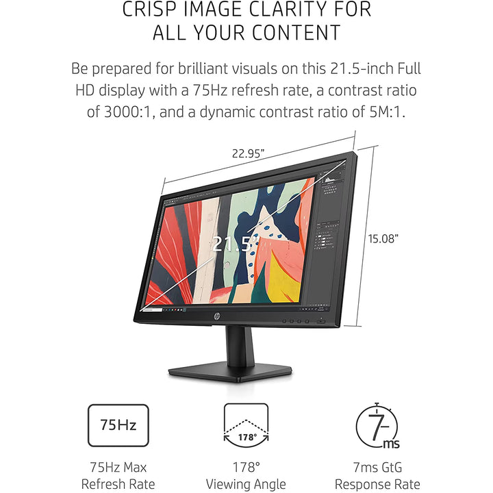 HP V222vb 21.5-Inch Full HD Monitor (OPEN BOX)