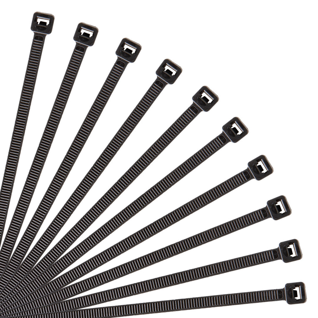 POWER GRIP Cable Tie Black 4" 18lb 100pk