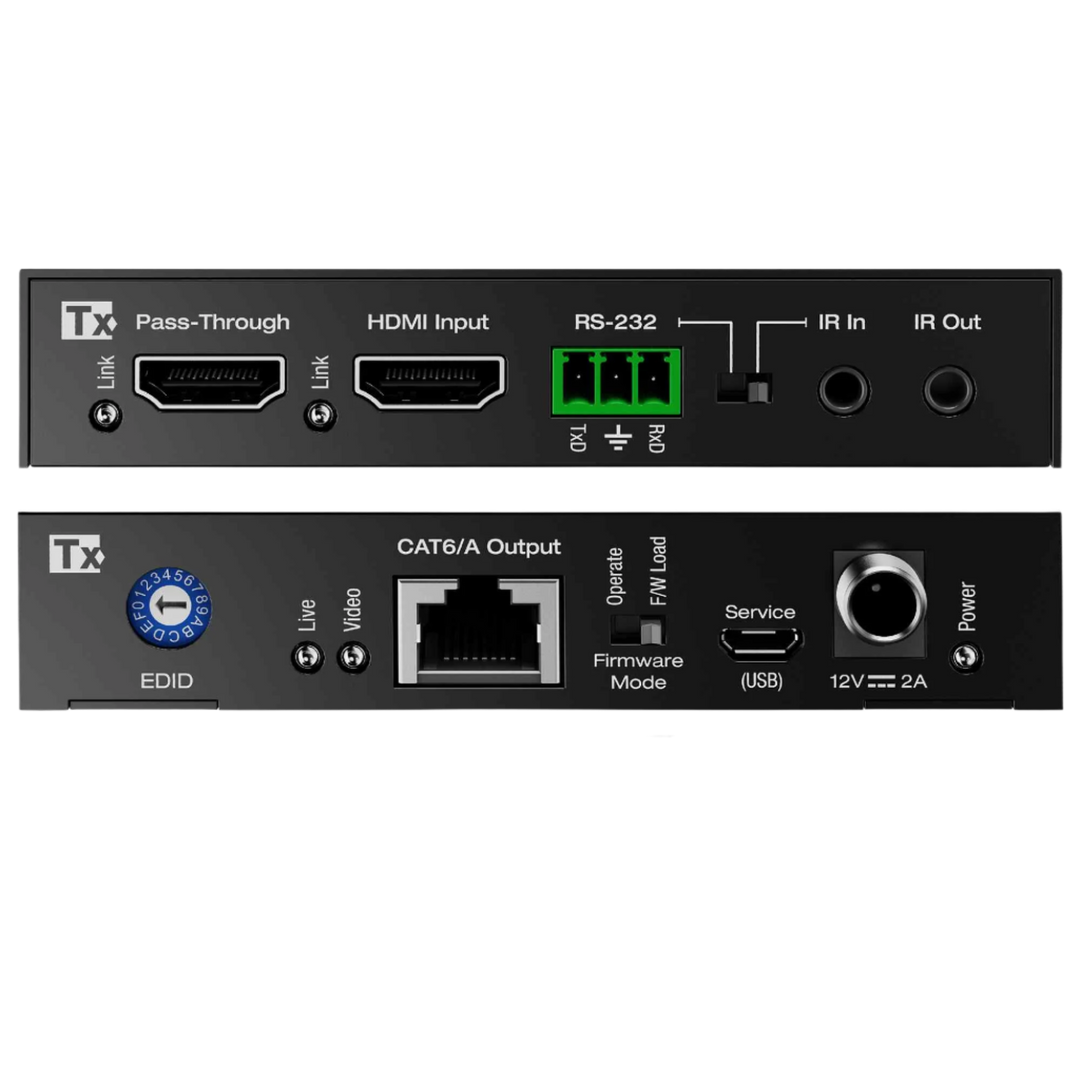 KEY DIGITAL 4K 18G HDMI Over 70M / 230' Cat5e/6 Extender Set With Power Over Cat, HDMI Pass Thru, IR, RS-232