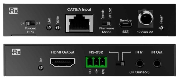 KEY DIGITAL HDMI USB-C over 50m CAT6 Wall Plate Extender Set