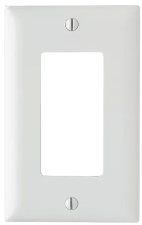 VANCO Decor Face Plate Single White