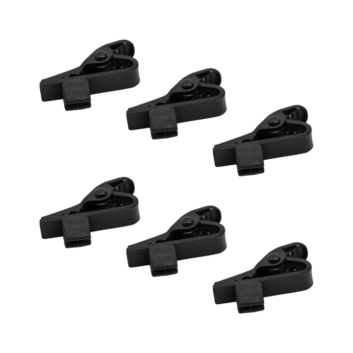 THOR AV Replacement Collar Cable Clip for SHADOW SH20 Headset Microphone, 6-Pack